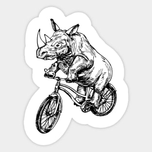 SEEMBO Rhinoceros Cycling Bicycle Cyclist Bicycling Riding Bike Sticker